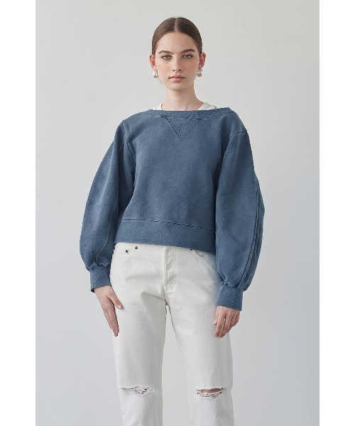 ALEXIA STAM(アリシアスタン)の「Boat Neck Sweatshirt /ボートネックスウェットシャツ(スウェット・レディース・ネイビー/グレー/イエロー・FREE)」の11枚目の写真