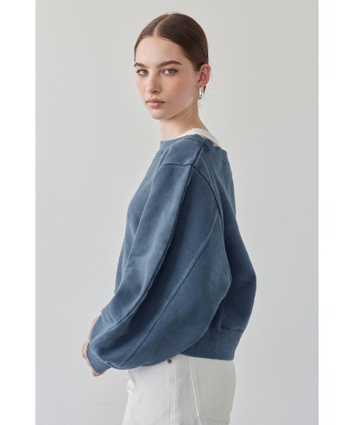 ALEXIA STAM(アリシアスタン)の「Boat Neck Sweatshirt /ボートネックスウェットシャツ(スウェット・レディース・ネイビー/グレー/イエロー・FREE)」の15枚目の写真