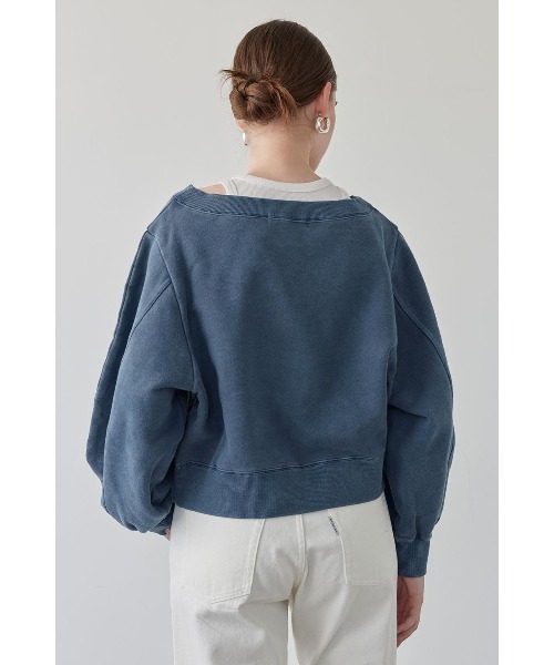 ALEXIA STAM(アリシアスタン)の「Boat Neck Sweatshirt /ボートネックスウェットシャツ(スウェット・レディース・ネイビー/グレー/イエロー・FREE)」の16枚目の写真