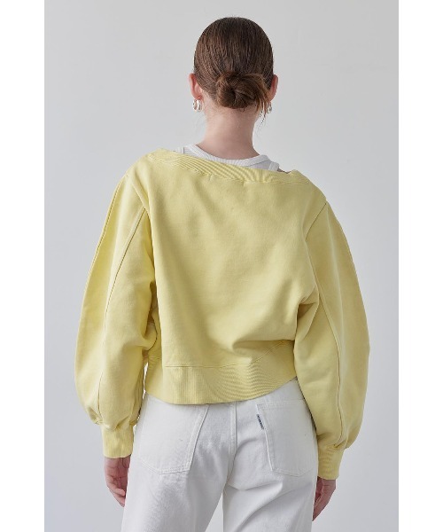 ALEXIA STAM(アリシアスタン)の「Boat Neck Sweatshirt /ボートネックスウェットシャツ(スウェット・レディース・ネイビー/グレー/イエロー・FREE)」の20枚目の写真