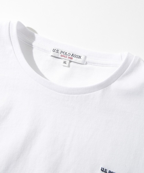 U.S. POLO ASSN.（ユーエスポロアッスン）の「【U.S. POLO ASSN.】Classical USA Flag long sleeve Tee / クラシカル USフラッグ ワンポイントロゴTシャツ（Tシャツ/カットソー・メンズ・ホワイト/ブラック/ネイビー・S/M/L/XL）」の9枚目の写真