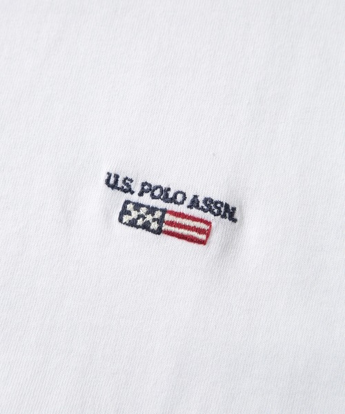 U.S. POLO ASSN.（ユーエスポロアッスン）の「【U.S. POLO ASSN.】Classical USA Flag long sleeve Tee / クラシカル USフラッグ ワンポイントロゴTシャツ（Tシャツ/カットソー・メンズ・ホワイト/ブラック/ネイビー・S/M/L/XL）」の8枚目の写真