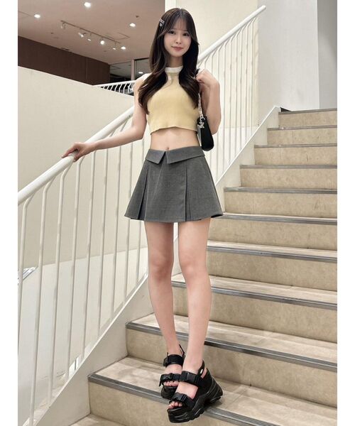 EATME（イートミー）の「バイカラーニットTOP（ニット/セーター・レディース・ブラック/オフホワイト/イエロー・FREE）」の6枚目の写真