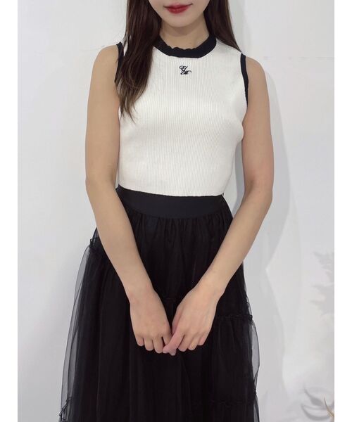 EATME（イートミー）の「バイカラーニットTOP（ニット/セーター・レディース・ブラック/オフホワイト/イエロー・FREE）」の9枚目の写真