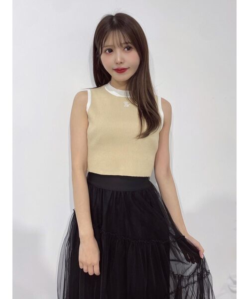 EATME（イートミー）の「バイカラーニットTOP（ニット/セーター・レディース・ブラック/オフホワイト/イエロー・FREE）」の12枚目の写真