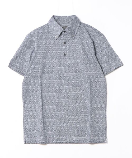 CROWDED CLOSET（クラウデッドクローゼット）の「フラワープリントジャージポロシャツ（ポロシャツ・メンズ・ホワイト系その他/ネイビー・02/04/03）」の2枚目の写真