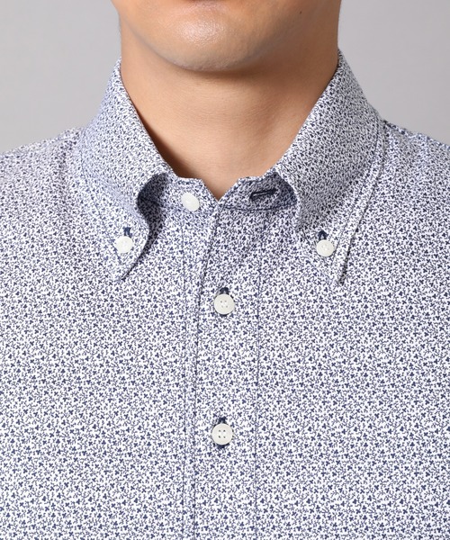 CROWDED CLOSET（クラウデッドクローゼット）の「フラワープリントジャージポロシャツ（ポロシャツ・メンズ・ホワイト系その他/ネイビー・02/04/03）」の8枚目の写真