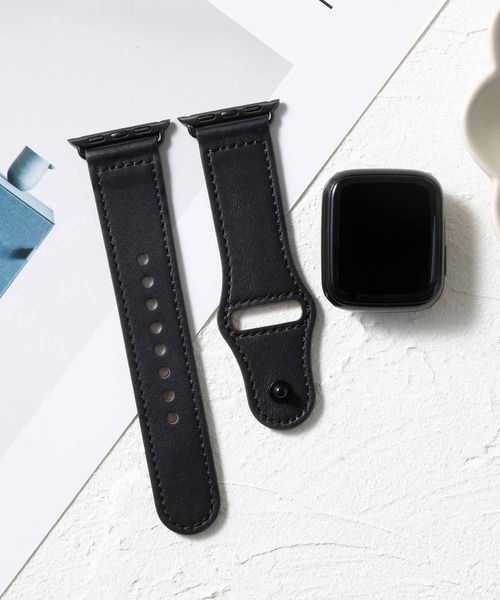 emonique(エモニーク)の「本革レザー Apple Watch バンド スマートウォッチバンド【38/40/41/42/44/45/49mm対応】(デジタル腕時計・メンズ・ワインレッド/アイボリー/ピンク/ブラウン/ブラック・42/38)」の1枚目の写真