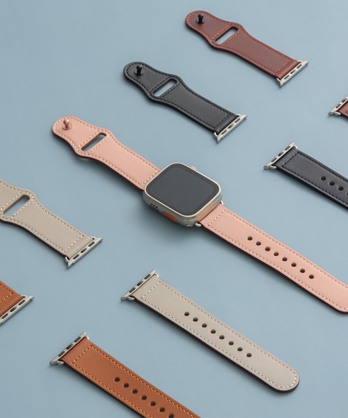 emonique(エモニーク)の「本革レザー Apple Watch バンド スマートウォッチバンド【38/40/41/42/44/45/49mm対応】(デジタル腕時計・メンズ・ワインレッド/アイボリー/ピンク/ブラウン/ブラック・42/38)」の6枚目の写真