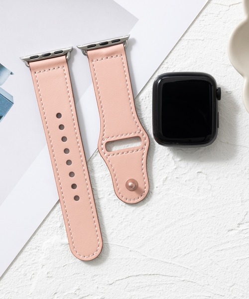 emonique(エモニーク)の「本革レザー Apple Watch バンド スマートウォッチバンド【38/40/41/42/44/45/49mm対応】(デジタル腕時計・メンズ・ワインレッド/アイボリー/ピンク/ブラウン/ブラック・42/38)」の7枚目の写真