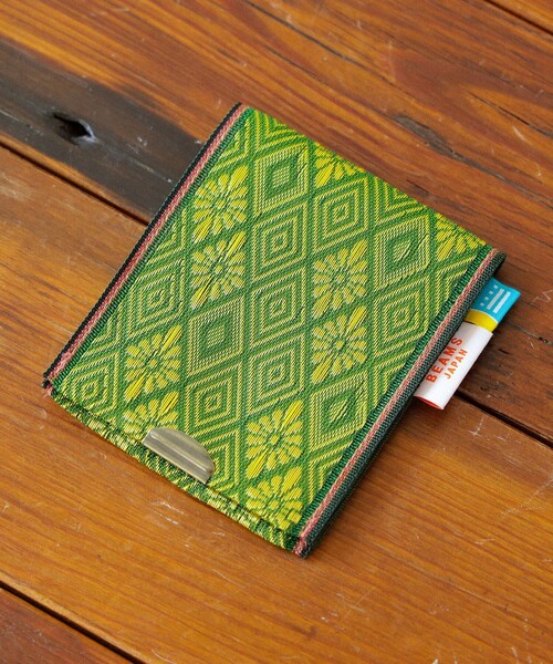 BEAMS JAPAN（ビームス　ジャパン）の「高田織物 / 別注 畳縁 カード & コイン ウォレット 柄 其の一（コインケース・メンズ・グリーン/ブルー/グリーン系その他4/ロイヤルブルー・ONE SIZE）」の2枚目の写真