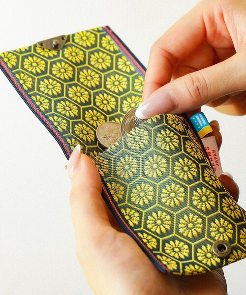 BEAMS JAPAN（ビームス　ジャパン）の「高田織物 / 別注 畳縁 カード & コイン ウォレット 柄 其の一（コインケース・メンズ・グリーン/ブルー/グリーン系その他4/ロイヤルブルー・ONE SIZE）」の17枚目の写真