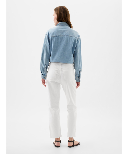 Gap ギャップ カジュアルパンツ コットン100% ホワイトデニム レディース Gap ギャップ カジュアルパンツ コットン100% ホワイトデニム