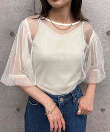 byYOUANCE | チュールバルーンスリーブT(Tシャツ/カットソー)
