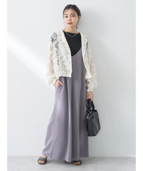 earth music&ecology(アースミュージックアンドエコロジー)の「レースジャケット(テーラードジャケット・レディース・アイボリー/ブラック・FREE)」の19枚目の写真