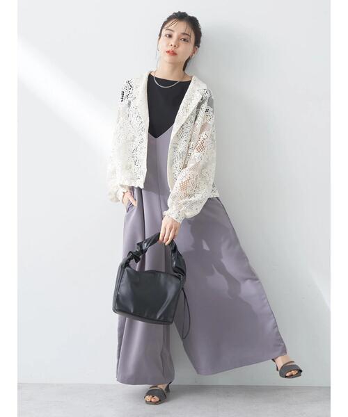 earth music&ecology(アースミュージックアンドエコロジー)の「レースジャケット(テーラードジャケット・レディース・アイボリー/ブラック・FREE)」の20枚目の写真