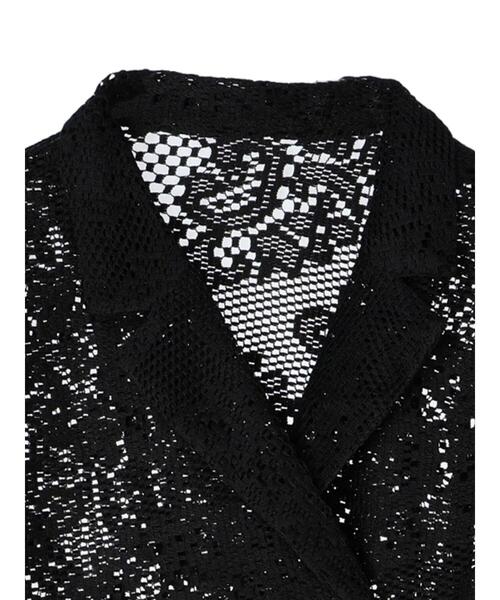 earth music&ecology(アースミュージックアンドエコロジー)の「レースジャケット(テーラードジャケット・レディース・アイボリー/ブラック・FREE)」の16枚目の写真