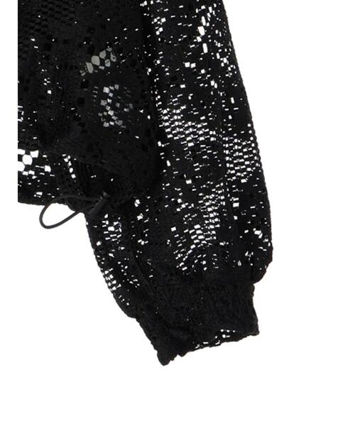 earth music&ecology(アースミュージックアンドエコロジー)の「レースジャケット(テーラードジャケット・レディース・アイボリー/ブラック・FREE)」の5枚目の写真