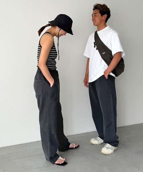 CANAL JEAN（キャナルジーン）の「choice_cnl/FENFEATH　切替スウェットパンツ（スウェットパンツ・レディース・ブラック・1/2/3）」の16枚目の写真