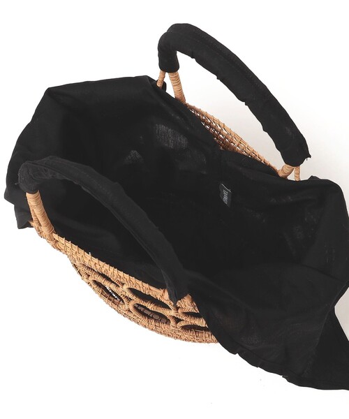 SHIPS any（シップス エニィ）の「TARANGO: ラウンド カゴ バッグ（かごバッグ・レディース・ホワイト/ブラック・ONE SIZE）」の12枚目の写真