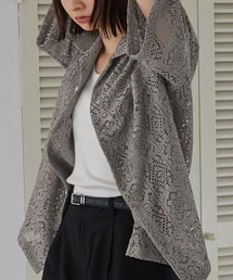 MONO-MART | シアーレースジャガード ルーズシルエットオープンカラーシャツ(シャツ/ブラウス)