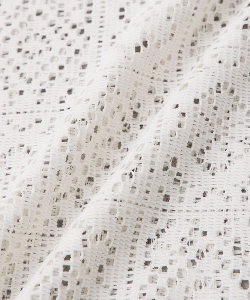 MONO-MART（モノマート）の「シアーレースジャガード ルーズシルエットオープンカラーシャツ（シャツ/ブラウス・レディース・アイボリー/ブルー/チャコール/ブラック/ブラウン/グレー・L/M）」の20枚目の写真