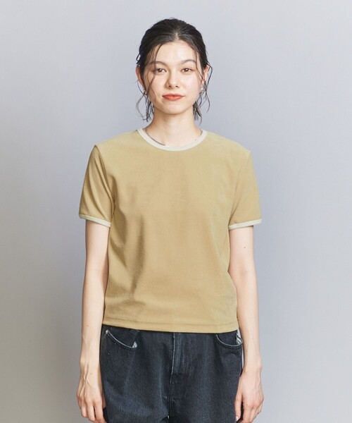 BEAUTY&YOUTH UNITED ARROWS(ビューティーアンドユースユナイテッドアローズ)の「パイル リンガー Tシャツ(Tシャツ/カットソー・レディース・ブラック/クリーム/オフホワイト・FREE)」の10枚目の写真