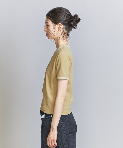 BEAUTY&YOUTH UNITED ARROWS(ビューティーアンドユースユナイテッドアローズ)の「パイル リンガー Tシャツ(Tシャツ/カットソー・レディース・ブラック/クリーム/オフホワイト・FREE)」の11枚目の写真