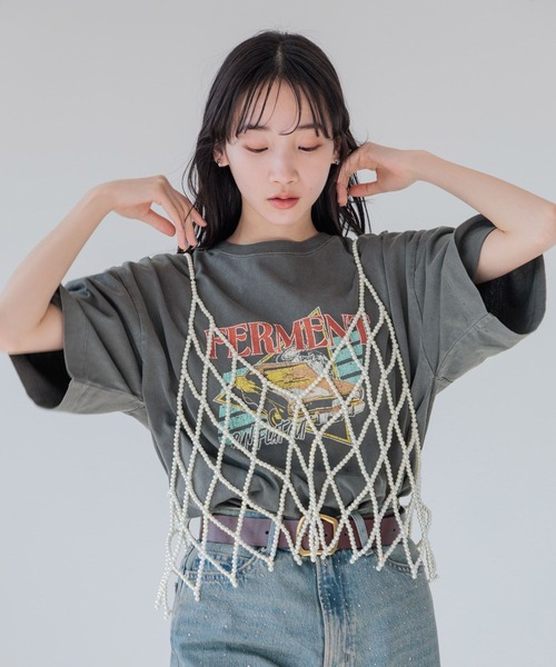 LOWRYS FARM(ローリーズファーム)の「USEDバンドTSS 113919(Tシャツ/カットソー・レディース・ホワイト/チャコールグレー/アイボリー/グレー系その他/ホワイト系その他・FREE)」の20枚目の写真