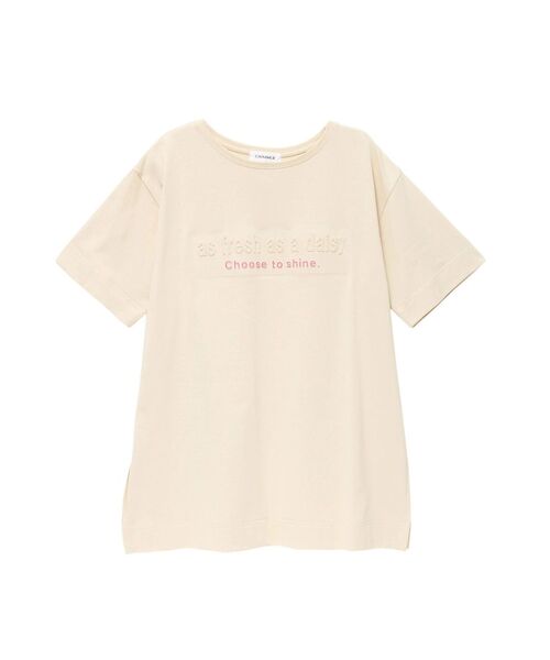CALNAMUR(カルナムール)の「エンボスプリントTシャツ(Tシャツ/カットソー・レディース・ホワイト/ベージュ/ブラック・FREE)」の3枚目の写真