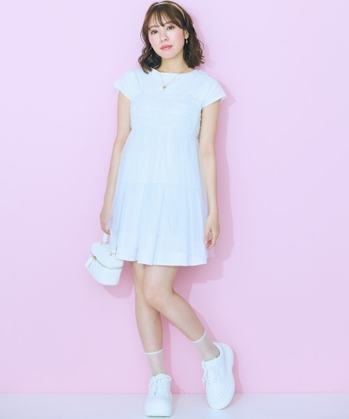 marun(マルン)の「<大きいサイズ> ミニラメチュールビスチェ marun(キャミソール・レディース・チャコール/ホワイト系・L/LL/3L/4L/5L)」の5枚目の写真