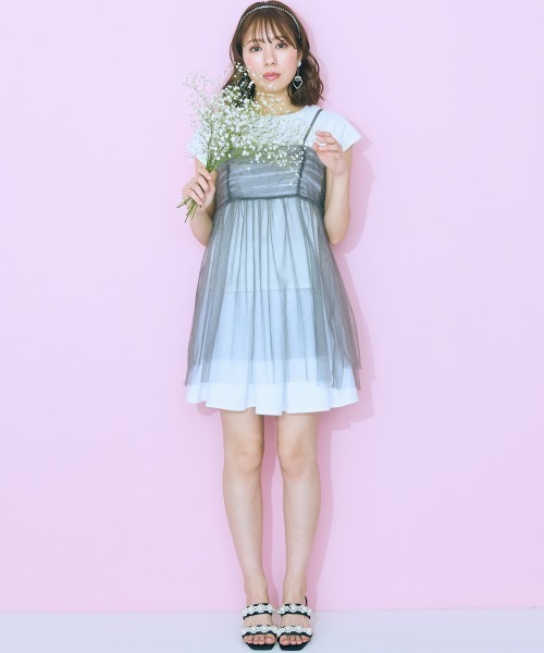 大きいサイズ＞ ミニラメチュールビスチェ marun（キャミソール