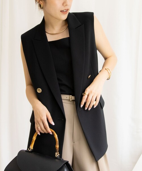 セール 10%OFF】ウォッシャブルダブルクロスジレ(506078825