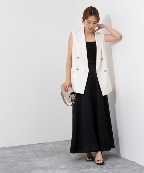 P*y様 美品NOLLEY’S Sophiウォッシャブルダブルクロスジレベスト白 NOLLEY'S Sophi（ノーリーズソフィ）の「ウォッシャブルダブルクロス