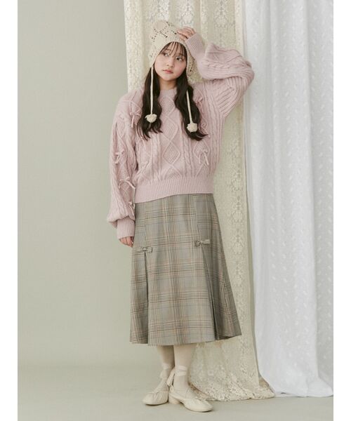 merry jenny(メリージェニー)の「クロスリボンバレエシューズ(バレエシューズ・レディース・ブラック/ベージュ・MEDIUM/LARGE)」の18枚目の写真