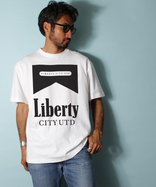 LIBERTY CITY（リバティシティ）の「【LIBERTY CITY/リバティーシティ】 [THE CIGARETTES] Tシャツ（Tシャツ/カットソー・メンズ・ブラック×ホワイト/ホワイト×ブラック/ホワイト×レッド・3/4/2）」の3枚目の写真