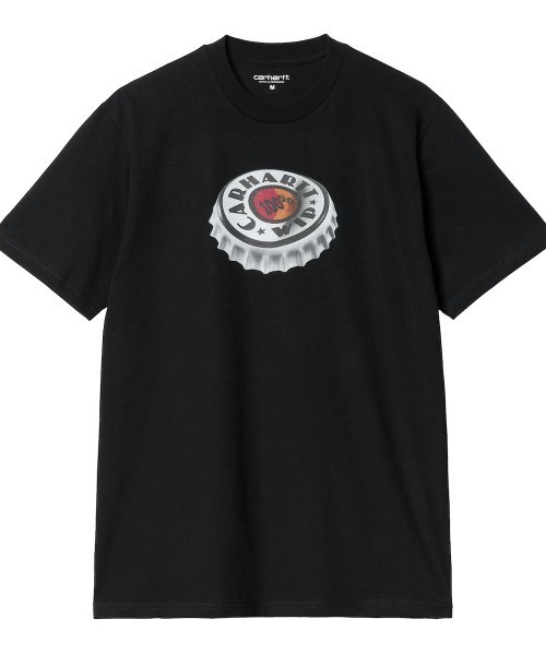 Carhartt WIP(カーハートダブリューアイピー)の「Carhartt WIP S/S BOTTLE CAPT-SHIR(カーハートワークインプログレス S/S ボトル キャップ Tシャツ)(Tシャツ/カットソー・メンズ・ブラック/グリーン系・SMALL/MEDIUM/LARGE/X-LARGE)」の3枚目の写真