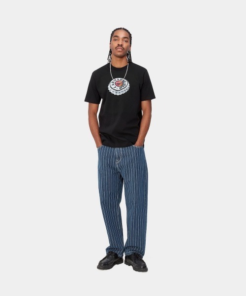 Carhartt WIP(カーハートダブリューアイピー)の「Carhartt WIP S/S BOTTLE CAPT-SHIR(カーハートワークインプログレス S/S ボトル キャップ Tシャツ)(Tシャツ/カットソー・メンズ・ブラック/グリーン系・SMALL/MEDIUM/LARGE/X-LARGE)」の6枚目の写真