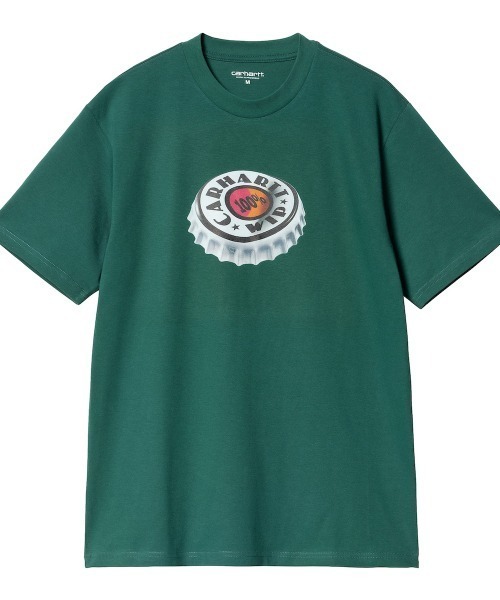 Carhartt WIP(カーハートダブリューアイピー)の「Carhartt WIP S/S BOTTLE CAPT-SHIR(カーハートワークインプログレス S/S ボトル キャップ Tシャツ)(Tシャツ/カットソー・メンズ・ブラック/グリーン系・SMALL/MEDIUM/LARGE/X-LARGE)」の7枚目の写真