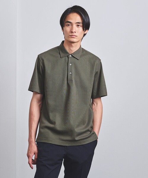 UNITED ARROWS（ユナイテッドアローズ）の「ハニカム ショートスリーブ ポロシャツ COMFORT EASY-MODEL-抗菌防臭-（ポロシャツ・メンズ・ホワイト/ライトグレー/オリーブ/ネイビー・M/XL/L/S）」の5枚目の写真