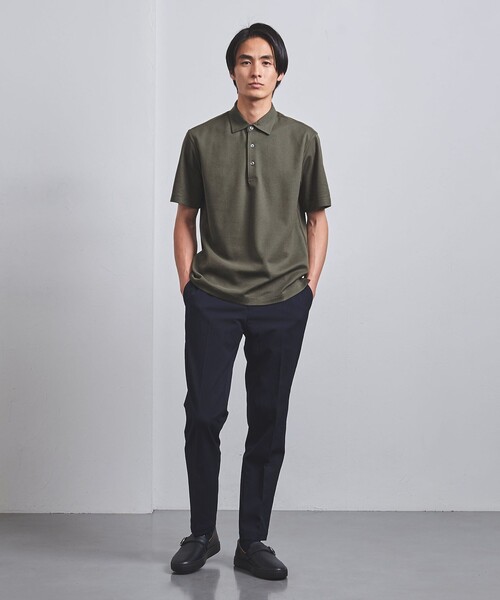 UNITED ARROWS（ユナイテッドアローズ）の「ハニカム ショートスリーブ ポロシャツ COMFORT EASY-MODEL-抗菌防臭-（ポロシャツ・メンズ・ホワイト/ライトグレー/オリーブ/ネイビー・M/XL/L/S）」の6枚目の写真