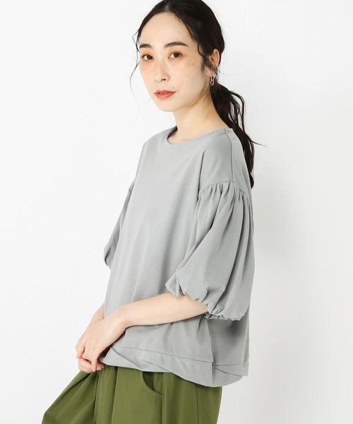 studio CLIP（スタディオクリップ）の「バルーンふわ袖プルオーバー（Tシャツ/カットソー・レディース・ブラック/オレンジ/オフホワイト/グレー・FREE）」の4枚目の写真
