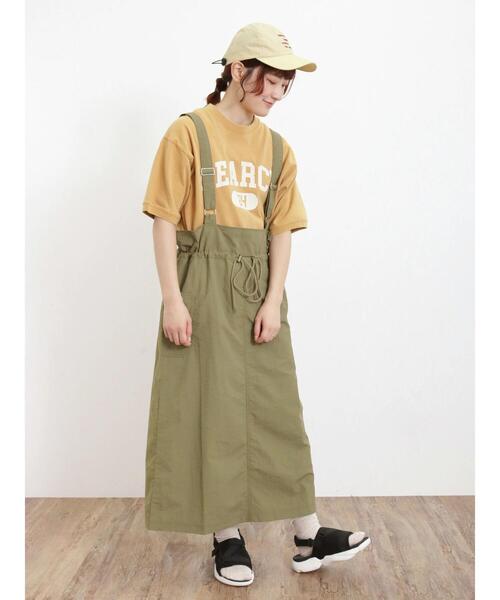 Samansa Mos2（サマンサ モスモス）の「◎サスペンダー付スカート（スカート・レディース・オフホワイト/カーキ/ブラック・F）」の3枚目の写真