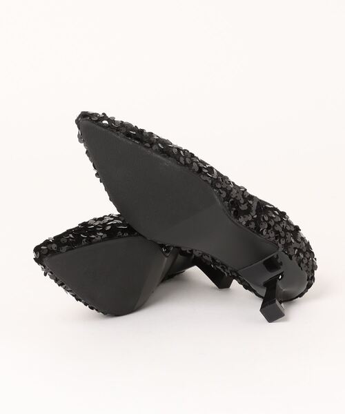 PREFERIR（プレフェリール）の「スパンコール ローヒールパンプス 結婚式 パーティー オケージョン 安心設計仕様 (低反発クッション＆靴底滑り止め）（パンプス・レディース・ブラック/シルバー・23.5㎝/24㎝/24.5㎝/23㎝）」の4枚目の写真