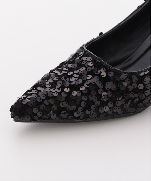 PREFERIR（プレフェリール）の「スパンコール ローヒールパンプス 結婚式 パーティー オケージョン 安心設計仕様 (低反発クッション＆靴底滑り止め）（パンプス・レディース・ブラック/シルバー・23.5㎝/24㎝/24.5㎝/23㎝）」の5枚目の写真