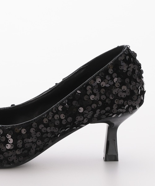PREFERIR（プレフェリール）の「スパンコール ローヒールパンプス 結婚式 パーティー オケージョン 安心設計仕様 (低反発クッション＆靴底滑り止め）（パンプス・レディース・ブラック/シルバー・23.5㎝/24㎝/24.5㎝/23㎝）」の6枚目の写真