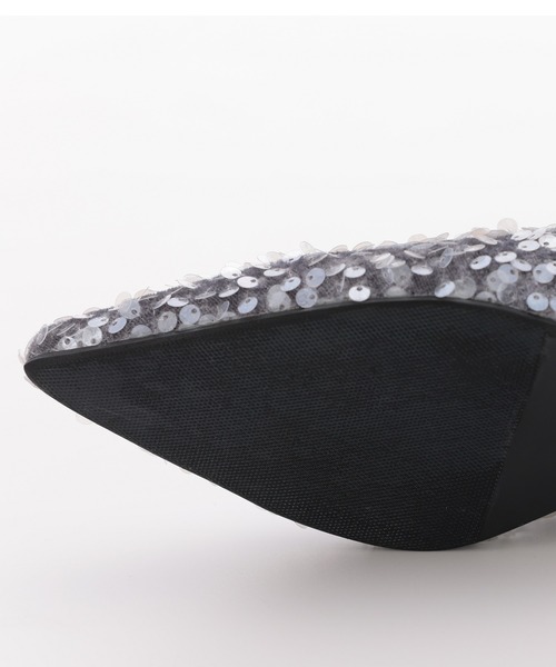 PREFERIR（プレフェリール）の「スパンコール ローヒールパンプス 結婚式 パーティー オケージョン 安心設計仕様 (低反発クッション＆靴底滑り止め）（パンプス・レディース・ブラック/シルバー・23.5㎝/24㎝/24.5㎝/23㎝）」の11枚目の写真