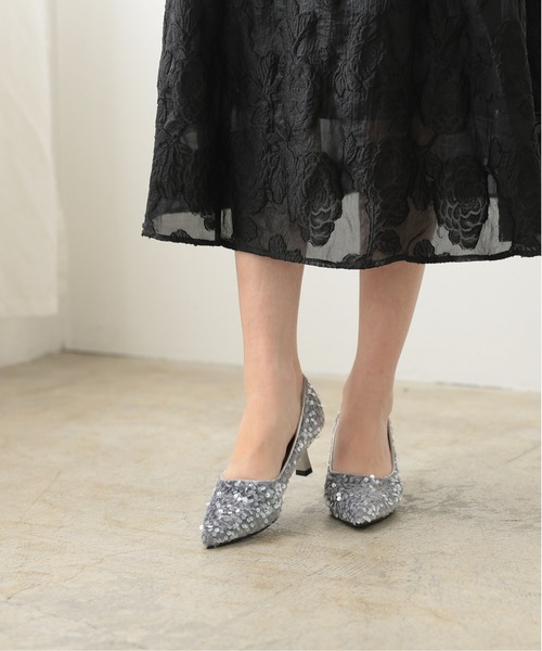 PREFERIR（プレフェリール）の「スパンコール ローヒールパンプス 結婚式 パーティー オケージョン 安心設計仕様 (低反発クッション＆靴底滑り止め）（パンプス・レディース・ブラック/シルバー・23.5㎝/24㎝/24.5㎝/23㎝）」の12枚目の写真