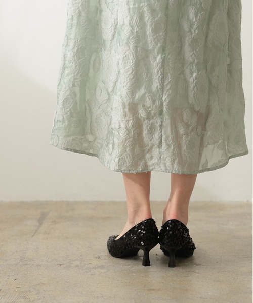 PREFERIR（プレフェリール）の「スパンコール ローヒールパンプス 結婚式 パーティー オケージョン 安心設計仕様 (低反発クッション＆靴底滑り止め）（パンプス・レディース・ブラック/シルバー・23.5㎝/24㎝/24.5㎝/23㎝）」の20枚目の写真