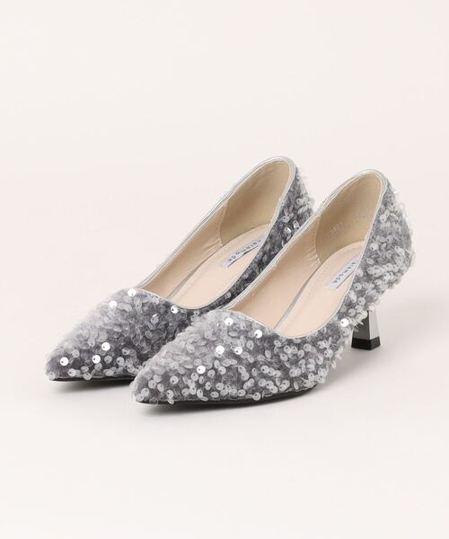 PREFERIR（プレフェリール）の「スパンコール ローヒールパンプス 結婚式 パーティー オケージョン 安心設計仕様 (低反発クッション＆靴底滑り止め）（パンプス・レディース・ブラック/シルバー・23.5㎝/24㎝/24.5㎝/23㎝）」の18枚目の写真